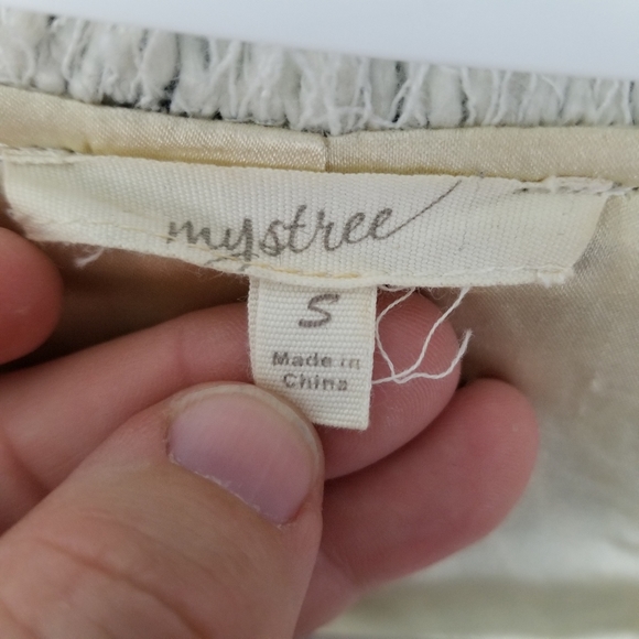 MYSTREE | open front zigzag & lace blazer jacket - Picture 6 of 7